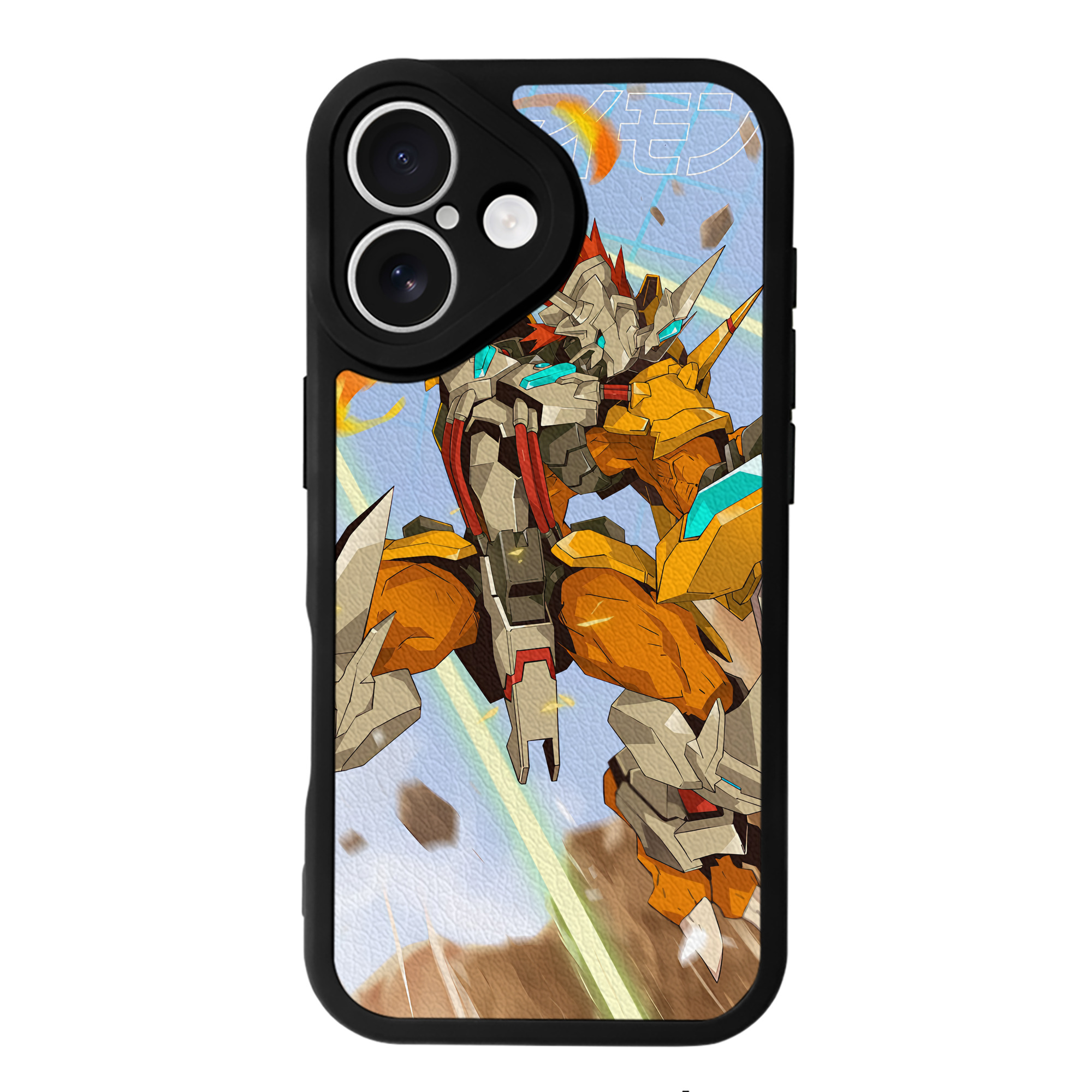 （画像用） Digimon デジタルモンスター/デジモン 【iPhone 16シリーズ対応】シリコンスマホケース（レザー調） 材質：シリコン